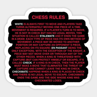 Chess Rules Sticker